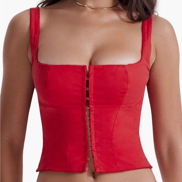 House of CB Pia Poplin Corset Crop Top - Picture 10 of 13